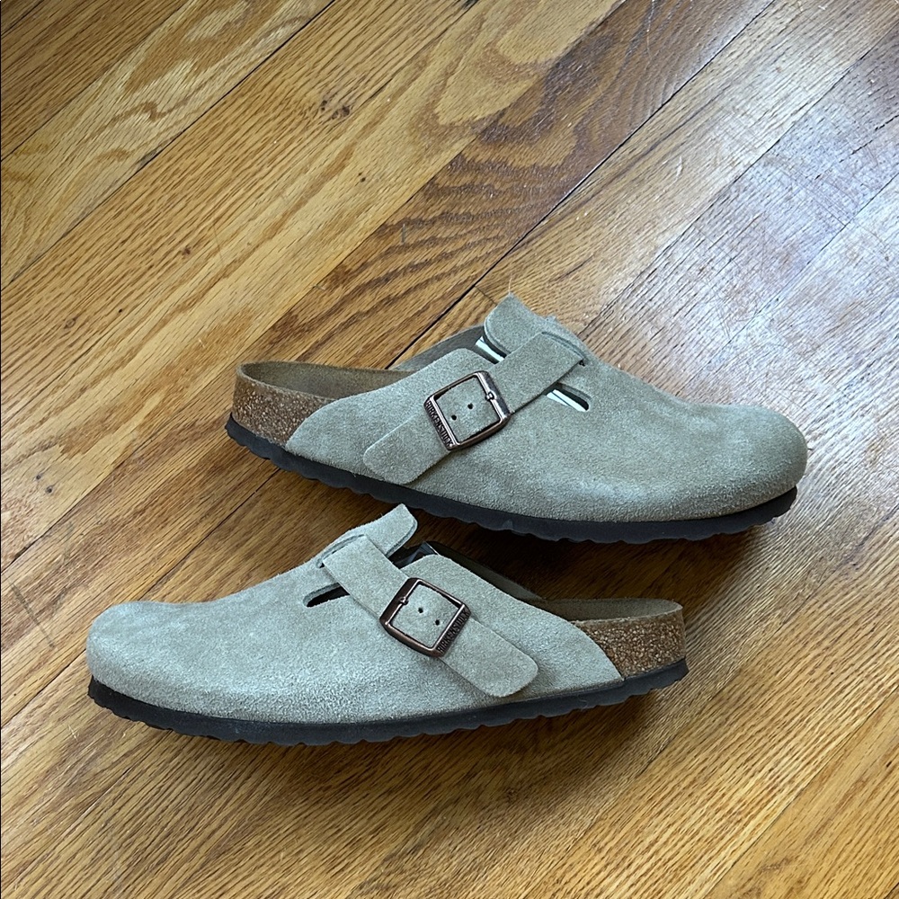Birkenstock Boston Taupe Suede 39N